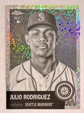 2022 Topps Chrome Platinum Julio Rodriguez Black & White Mini Diamond RC #171
