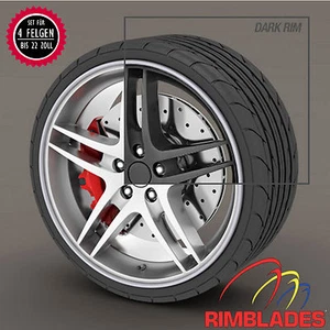 Rimblades PROTECCIÓN DE LLANTAS Estilo PLATA Anillos de llanta Protectores de llanta Borde Protector - Imagen 1 de 12