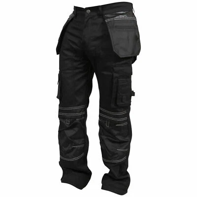 Pantalones de trabajo de carga de carpintero utilitarios para hombre construcción pantalones de trabajo de alta resistencia Foto 1 de 2