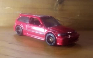 HOT WHEELS 1:64 DIECAST 2013 1990 HONDA CIVIC EF HATCH RED LOOSE HW CITY VG+ - Picture 1 of 5