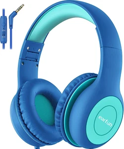 Auriculares para niños con cable con micrófono, auriculares con límite de volumen 85/94Db para niños, - Imagen 1 de 12