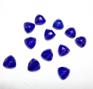 Blue Jade Trillion Rose Cut 6x6mm To 20x20mm Natural Loose Gemstone IN57 - Imagen 1 de 5