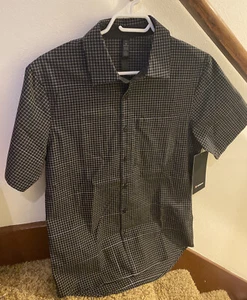 NWT Lululemon Grid Light Short Sleeve Polo Shirt SZ S Small BLK/SESL - Picture 1 of 4