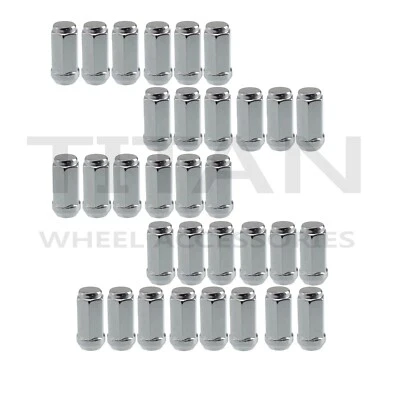 32 Chrome Lug Nuts | 9/16" | 13/16" Head fits Dodge Ram 2500 3500 Ford F250 F350 - Image 1 of 3