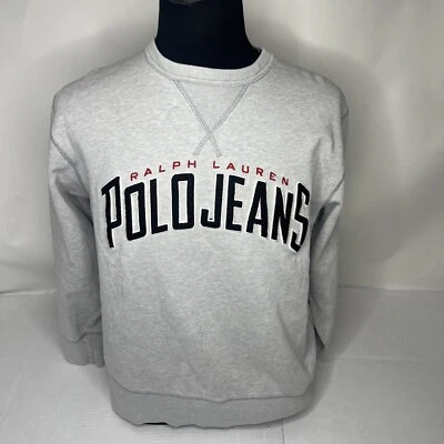 De Colección Ralph Lauren Polo Jeans Co Sudadera Cuello Redondo Talla M Tejido Inverso EE. UU. Foto 1 de 4