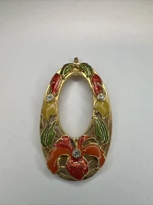 Jose Barrera for Avon Pendant Gold Tone Floral SUmmer Hawaiian Vintage Jewelry - Picture 1 of 5