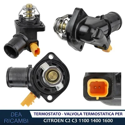 Termostato Valvola Termostatica per CITROEN C2 C3 PLURIEL 1.1 1.4 1.6 TECT011 - Immagine 1 di 3