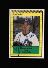 Barren Ritter Durham Bulls 1991 ProCards authentic autographed card