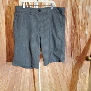 Quiksilver Gray Striped Shirts Sz 32" W - Picture 1 of 5