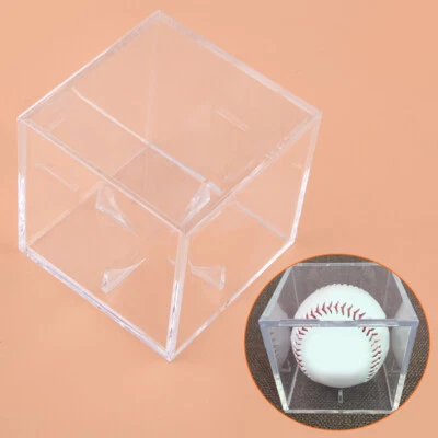 Acrylic Baseball Tennis Ball Cube Presentation Display Case Box Holder Plinth A4 - Bild 1 von 4