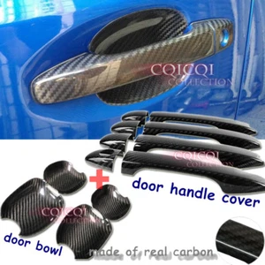 Carbon outer door handle cover + door bowl for 15~18 Subaru WRX / WRX STI sedan◎ - Imagen 1 de 2