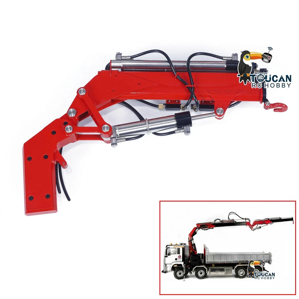 LESU Metal Extended Arm of Hydraulic Crane for RC Tractor Truck Dumper RTR Model - Image 1 of 4