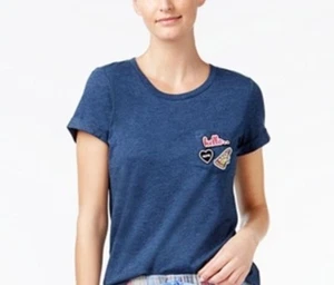 Jenni Pocket Pajama T-Shirt Navy Patch X-Small NWOT - Picture 1 of 2