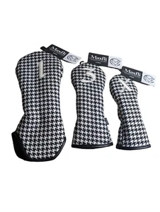 3 cubiertas para cabeza de golf Maxfli colección vintage Houndstooth conductor/calle/híbrido X - Imagen 1 de 5
