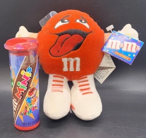 Juguete de peluche M&M Mini’s 1998 sellado Candy Tube and Swarmees rojo bullicioso con etiqueta - Imagen 1 de 19