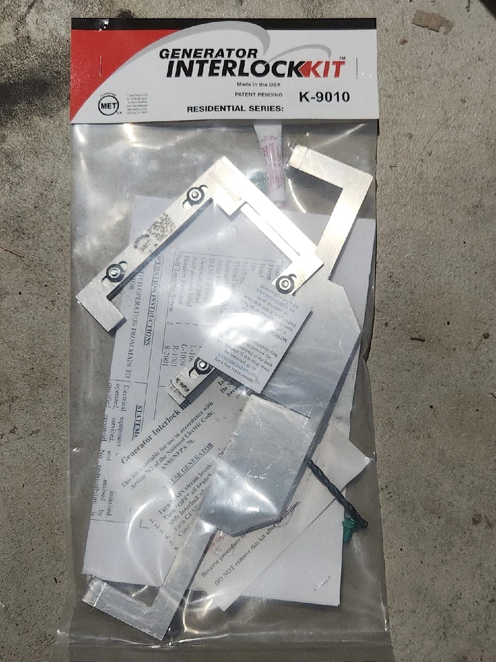 Generator Interlock Kit Feed Through Panel Kit 125 Amp & Down K-9010