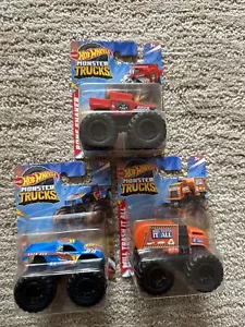Mini Hot Wheels 3 set, BONE SHAKER TRASH Monster TRUCK Race Ace - Picture 1 of 8