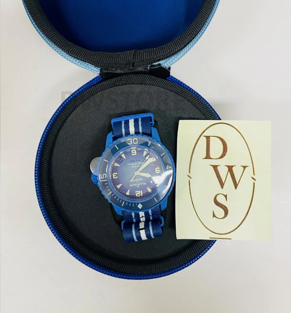 Blancpain x Swatch Scuba Fifty Fathoms Atlantic Ocean Blue Dial Watch SO35A100