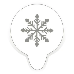 Snowflake Coffee Stencil Winter Season Xmas Snow Flake Christmas Party Baking - Picture 1 of 20