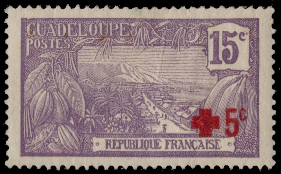 GUADELOUPE B2 - Colonial Red Cross Fund "Basse-Terre Harbour" (pc21840) - Image 1 of 1