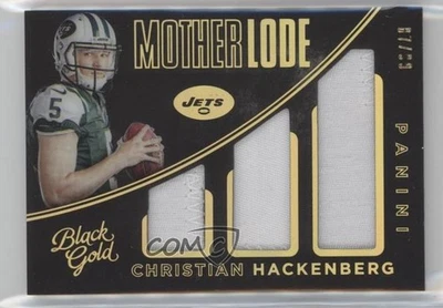 2016 Panini Black Gold Prime /99 Christian Hackenberg #ML18 Rookie RC - Image 1 of 2