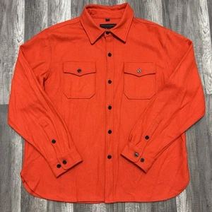 Schott CPO Shirt Mens 2XL XXL Orange Wool Outdoor Heavy Shacket Jacket Pocket - Picture 1 of 9