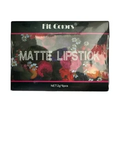 Fit Colors 6Pcs Matte Lipstick Set Waterproof Long Lasting Make Up Various Color - Picture 1 of 1