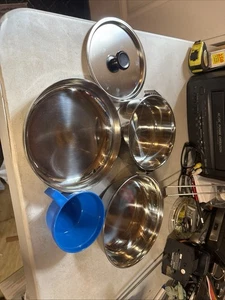 Kit de desorden de utensilios de cocina de camping portátil de 5 piezas olla de plástico de acero inoxidable - Imagen 1 de 4