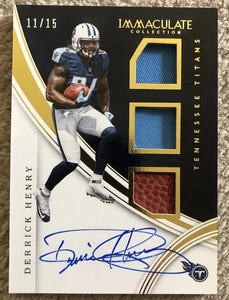 DERRICK HENRY 2016 Panini Immaculate Collection Patch Ball Glove RC Auto /15 - Picture 1 of 10