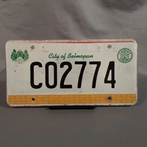 Belize City of Belmopan Expired Metal License Plate - Picture 1 of 5