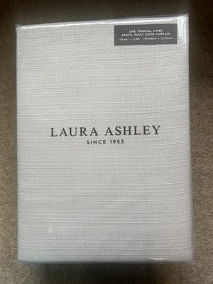 LAURA ASHLEY STEPHANIE THERMAL LINED DOOR CURTAIN DOVE GREY 168 x  213 CM BNIP - Image 1 of 4