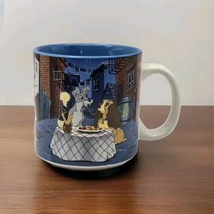 Taza de café Disney 10 oz Lady and the Tramp blanca y azul - Imagen 1 de 17