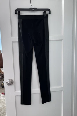 BCBG Maxazria XXS Black Pants Pull On Skinny Andrei black leggings Faux Leather - Image 1 of 4