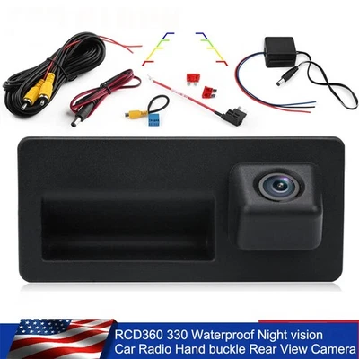 Car Trunk Handle Rear View Backup Parking Camera for VW Jetta RCD330 360 Radio - Image 1 of 4