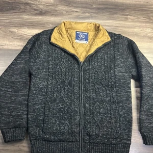 Amongst Others Sweater Jacket Large Men's Full Zip Insulated Lined - Picture 1 of 9