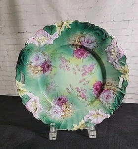 Antique RS Prussia Saxe Altenburg Germany, Cake Plate Folded Poppy Mold, C. 1900 - Picture 1 of 6