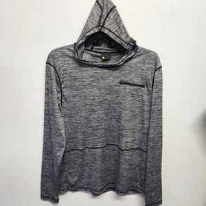 Zella Pullover Hoodie Mens XL Gray Long Sleeve Athletic Zip Pocket Stretch - Picture 1 of 11