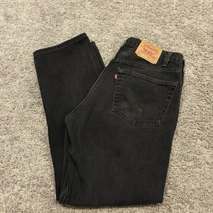 VTG Levis 505 Jeans Mens FITS 36x30 Black Regular Straight Made in USA Denim 90s - Picture 1 of 11