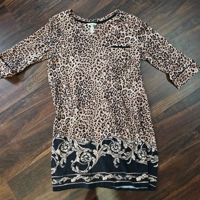 Soma Nightgown Sleep Shirt Women's Medium Leopard-print - Image 1 of 4