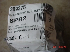 SPR2  Solenoid  Coil  Assembly For Coppertrip  #348883-500-0 - Picture 1 of 2
