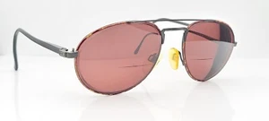 Vintage Oscar de la Renta 101 Black Tortoise Pilot Metal Sunglasses FRAMES ONLY - Picture 1 of 6