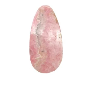 Natural Lacy Pink Rhodochrosite Pendant Bead | 60x30mm| Pink | Teardrop | 1 Bd | - Picture 1 of 9