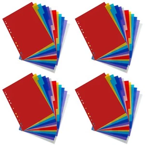 48 Tab Binder Dividers Multicolor Notebook Folder Dividers for 3 Ring Binder - Picture 1 of 7