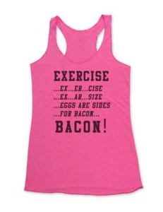Exercise Bacon - Funny Tank - Tri-Blend Racerback Tank Top - Bild 1 von 2