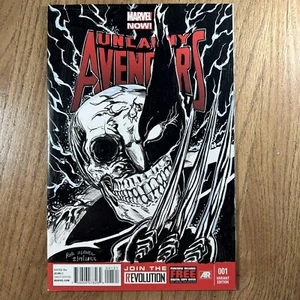 Wolverine Skull Rob Israel Art On A Uncanny Avengers #1 Blank Marvel Comics 2022 - Picture 1 of 3