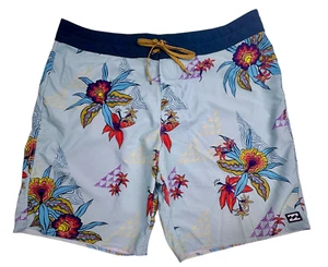 Billabong Recycler Sundays Pro Board Shorts Tropical Blue Floral Beach Surf 36 - Picture 1 of 15