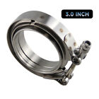 3 Inch 76mm ID Steel V-Band Bolt Clamp & 2  Flanges for Turbo Exhaust Downpipe