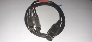 QUAD 33,34,44. 5 PIN DIN TO 2 RCA INPUT INTERCONNECT CABLE HIGH QUALITY. - Picture 1 of 2