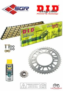 101254 KIT TRASMISSIONE DID CATENA CORONA PIGNONE APRILIA 125 RED ROSE 1989 1990 - Foto 1 di 1