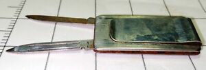 VINTAGE IMPERIAL STAINLESS THIN POCKET FOLDING  KNIVE MONEY CLIP - MEGASALE